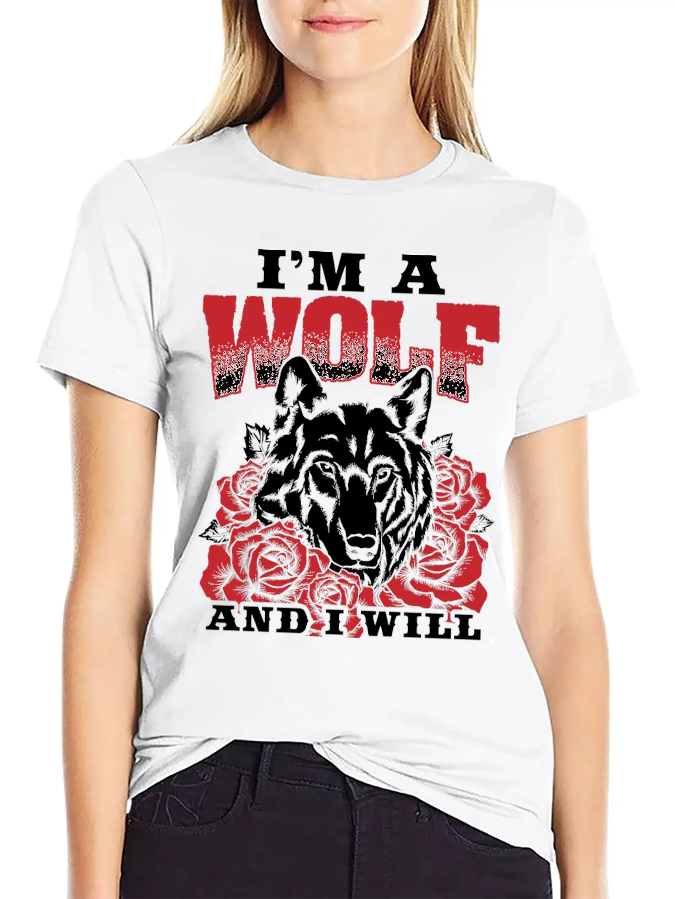 Awesome Wolf Design Quote I Will Survive Breathable Soft Cotton T-Shirt – Timeless Casual Look