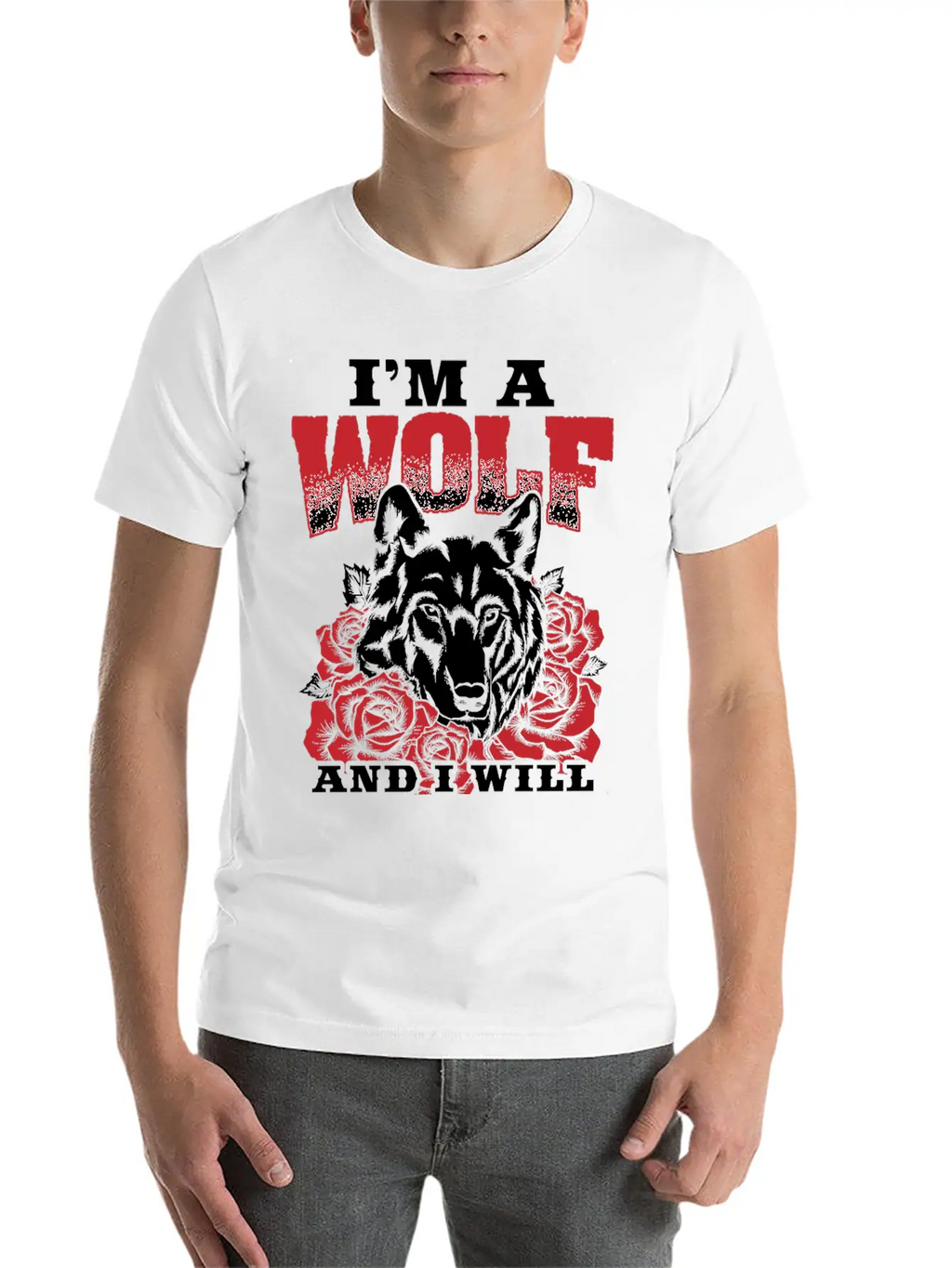 Awesome Wolf Design Quote I Will Survive Breathable Soft Cotton T-Shirt – Timeless Casual Look
