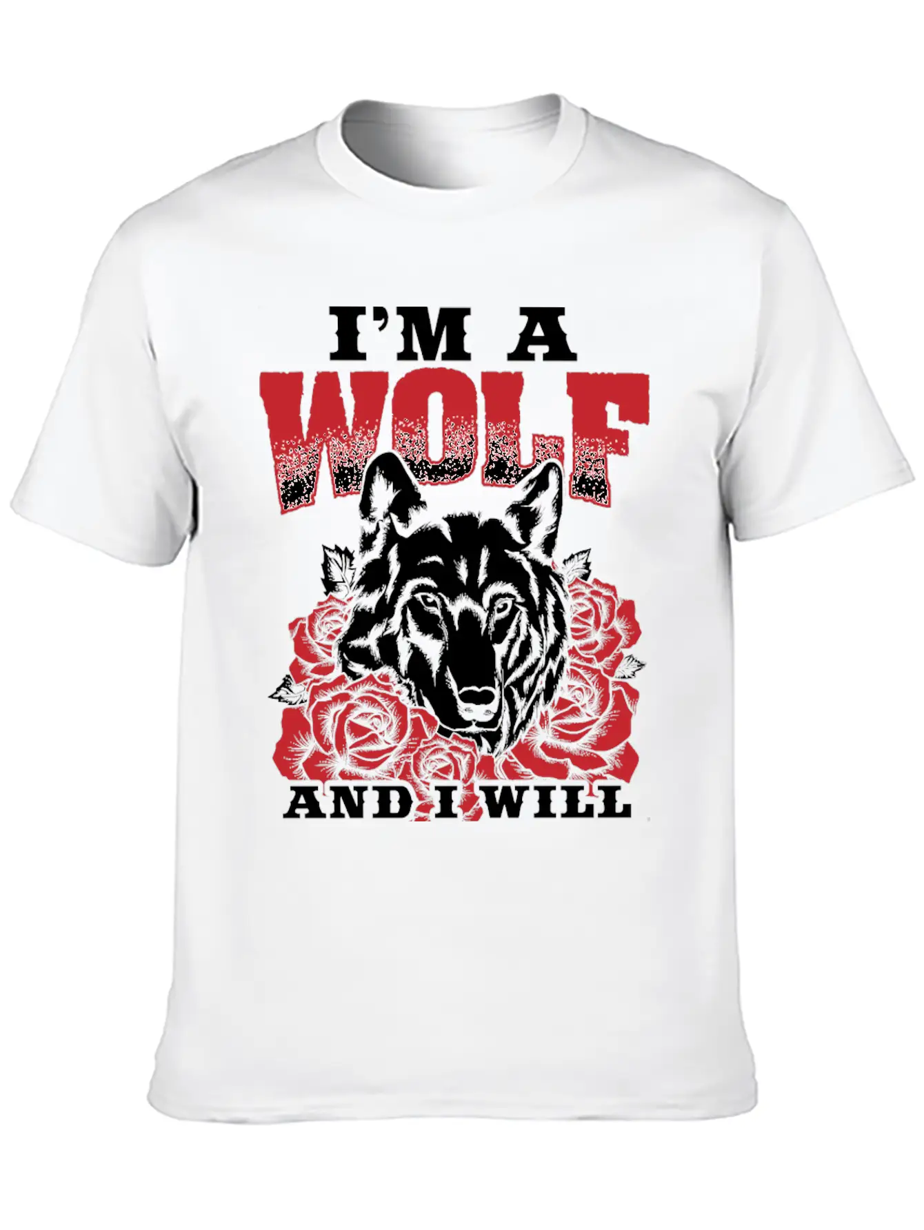 Awesome Wolf Design Quote I Will Survive Breathable Soft Cotton T-Shirt – Timeless Casual Look