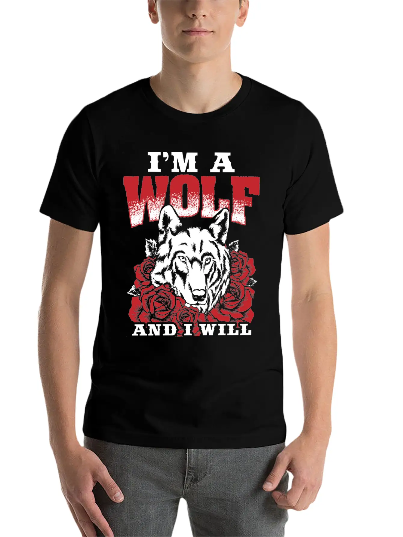 Awesome Wolf Design Quote I Will Survive Breathable Soft Cotton T-Shirt – Timeless Casual Look