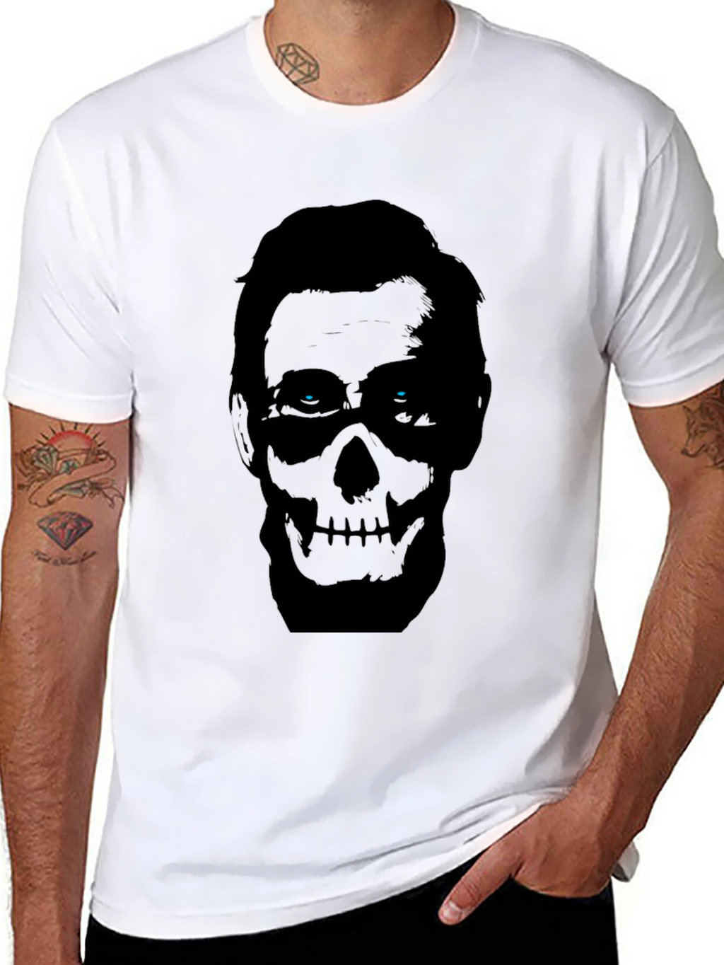 Skull Mask Graphic Tee - Mens Black T-Shirt