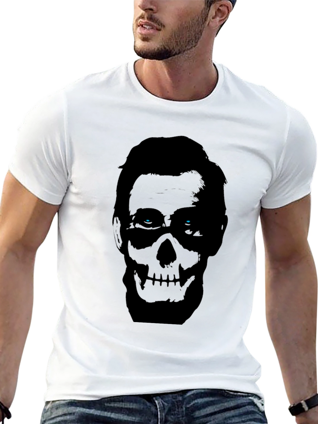 Skull Mask Graphic Tee - Mens Black T-Shirt