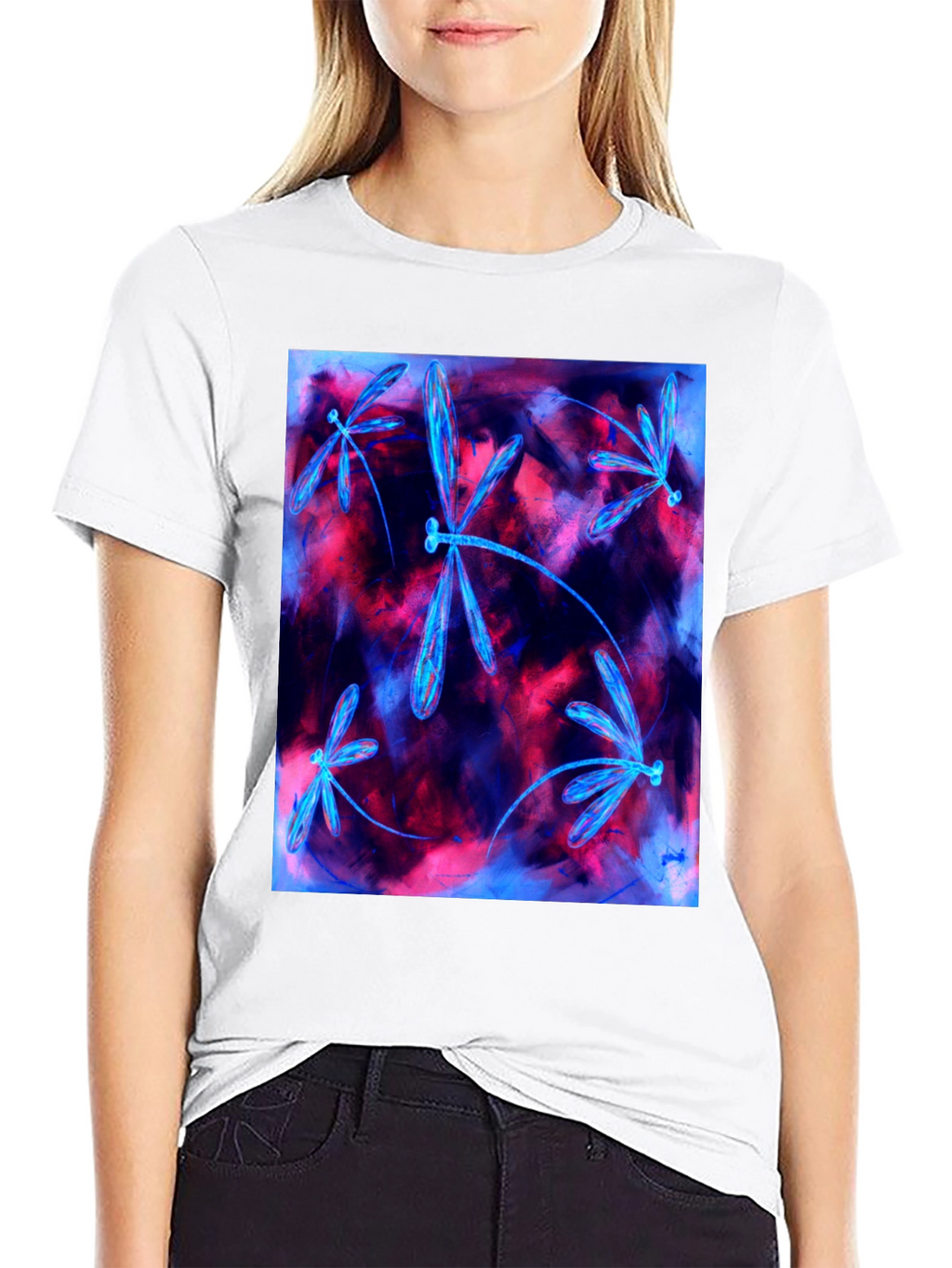 Dragonfly Graphic Tee - Abstract Art Shirt