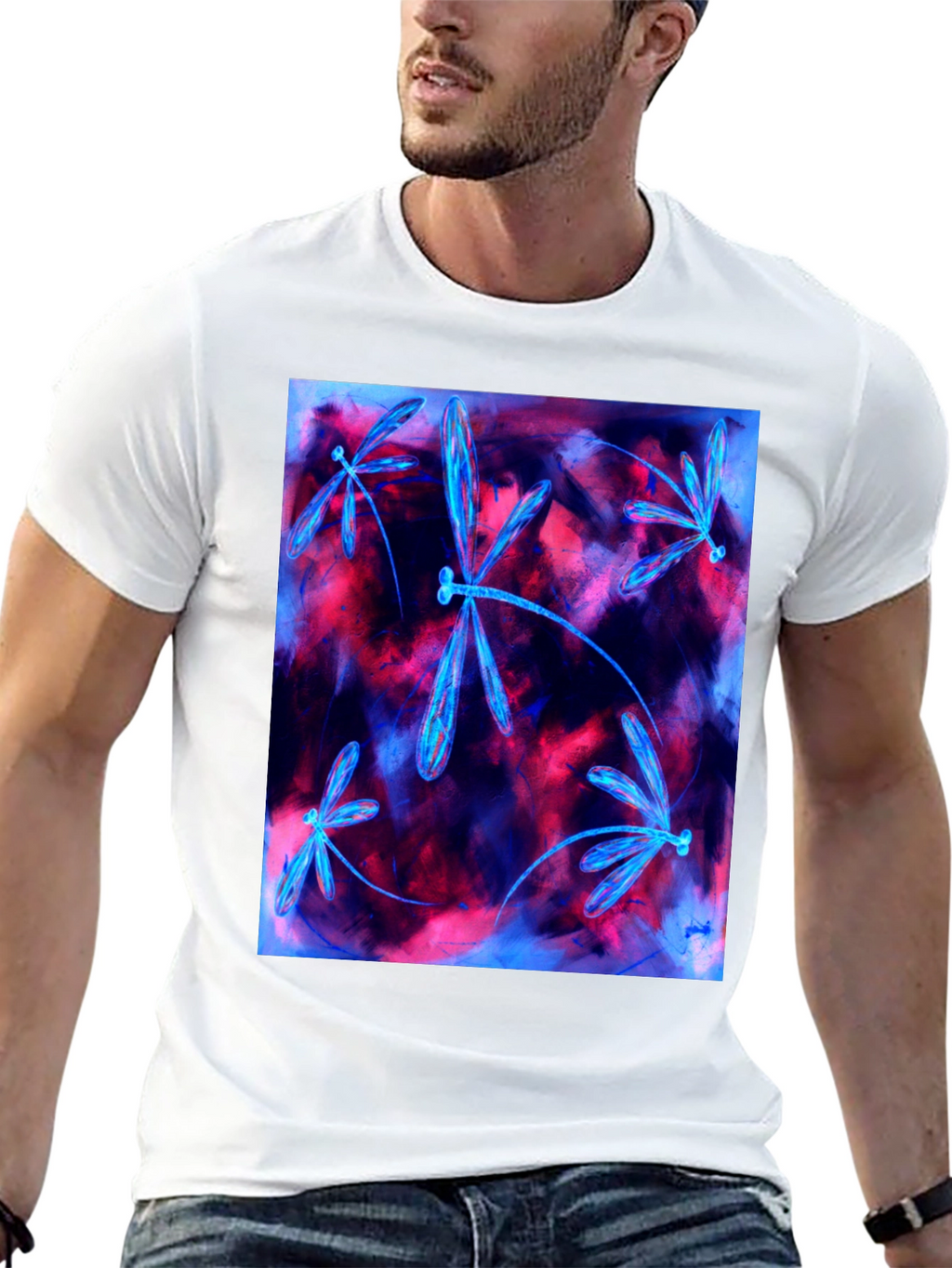 Dragonfly Graphic Tee - Abstract Art Shirt