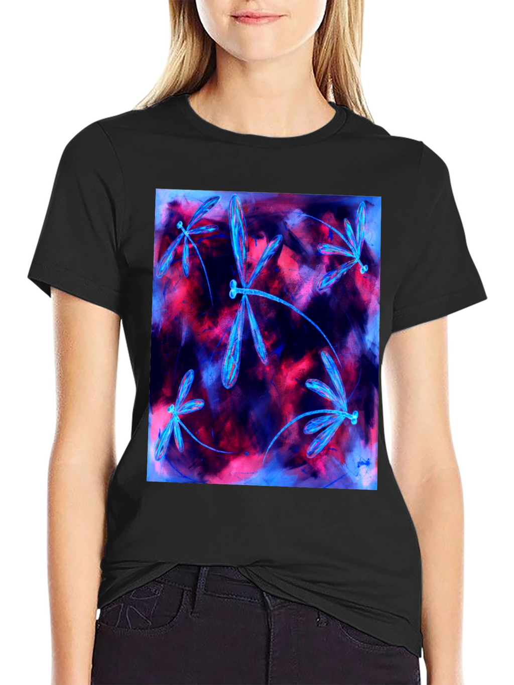 Dragonfly Graphic Tee - Abstract Art Shirt