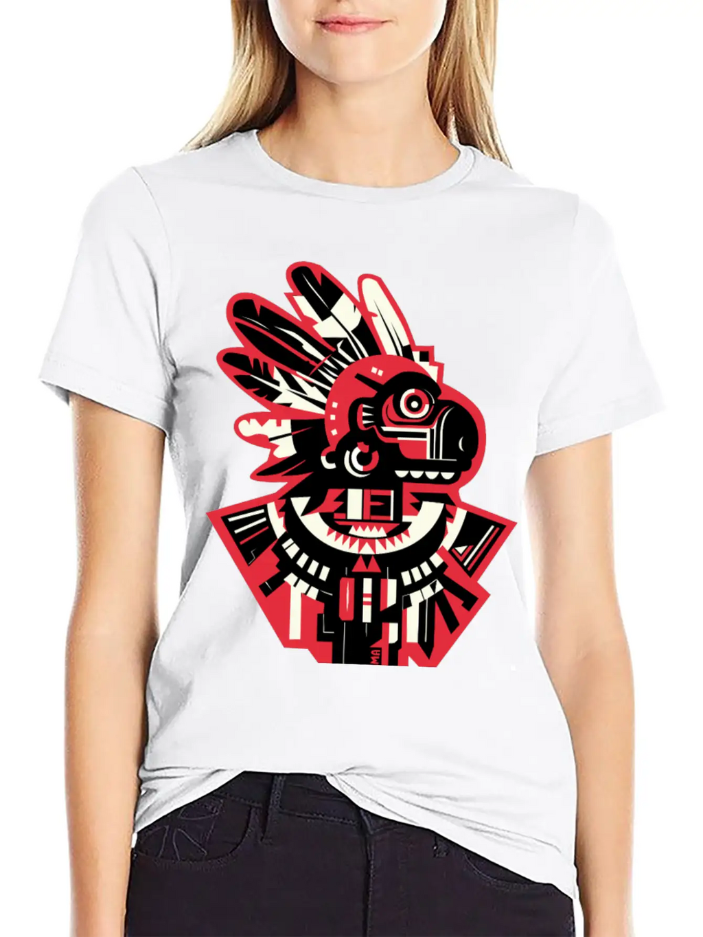 Aztec Monkey Warior Essential Cotton Tee For Daily Outfits – Unisex Style