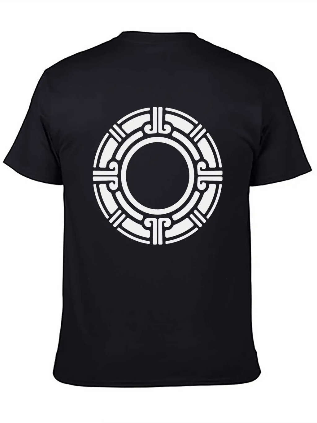 Aztec Tribal Circular Border Pattern Essential Cotton Tee For Daily Outfits – Unisex Style
