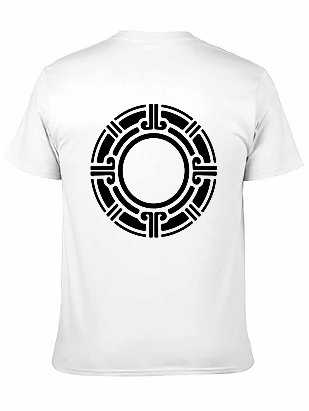 Aztec Tribal Circular Border Pattern Essential Cotton Tee For Daily Outfits – Unisex Style