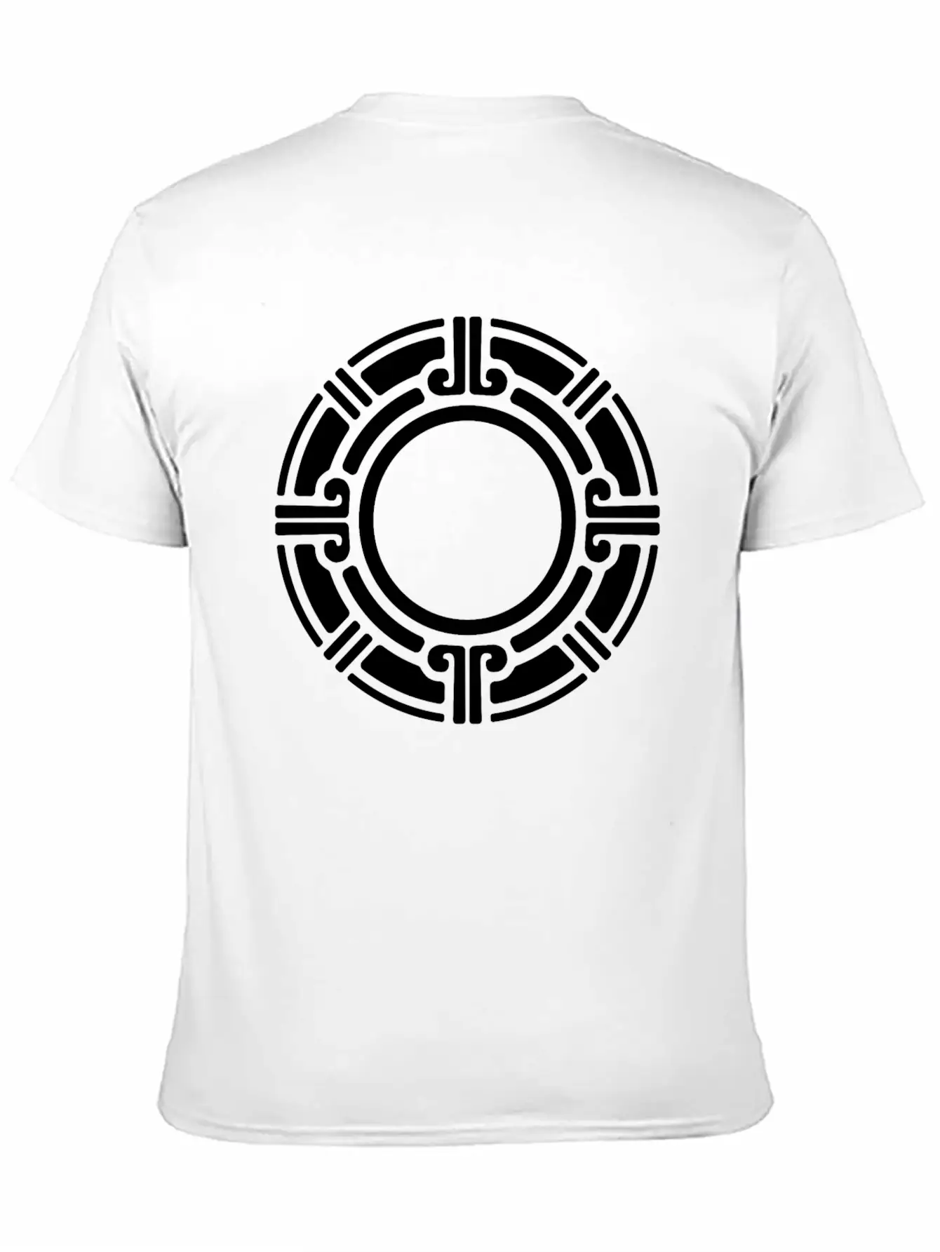 Aztec Tribal Circular Border Pattern Essential Cotton Tee For Daily Outfits – Unisex Style