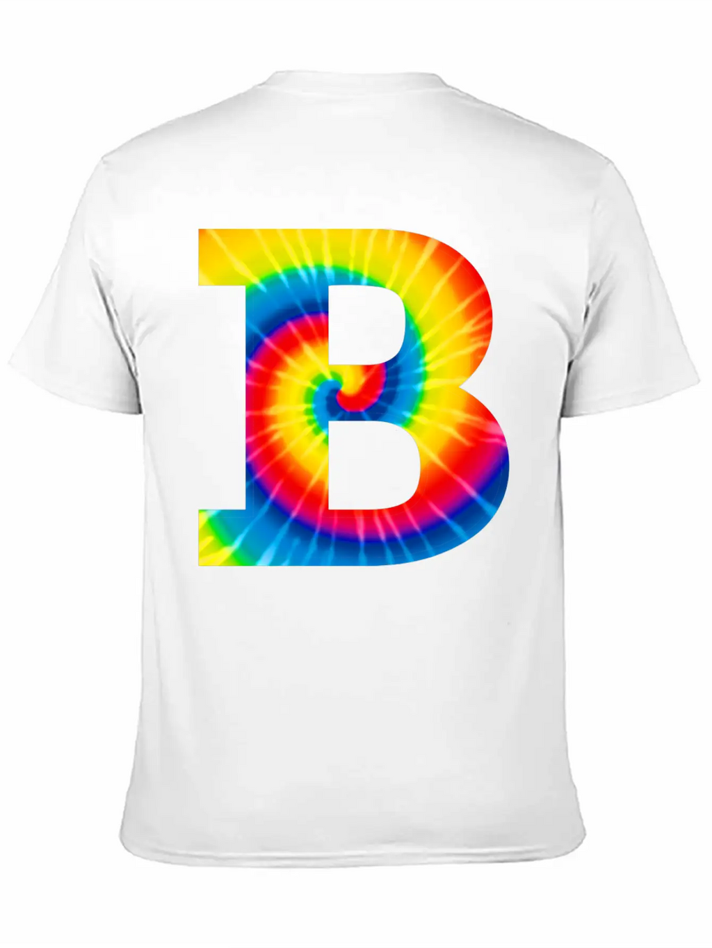 B Letter Tie Dye Classic Cotton Tee – Unisex Comfort For Any Season