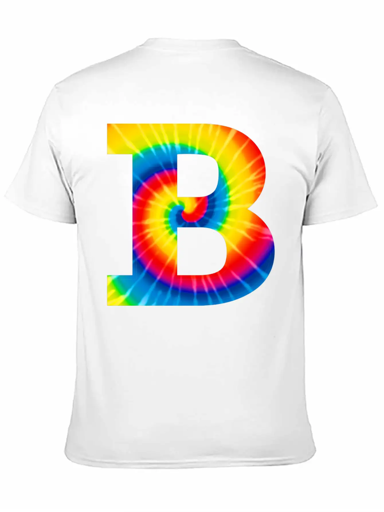 B Letter Tie Dye Classic Cotton Tee – Unisex Comfort For Any Season