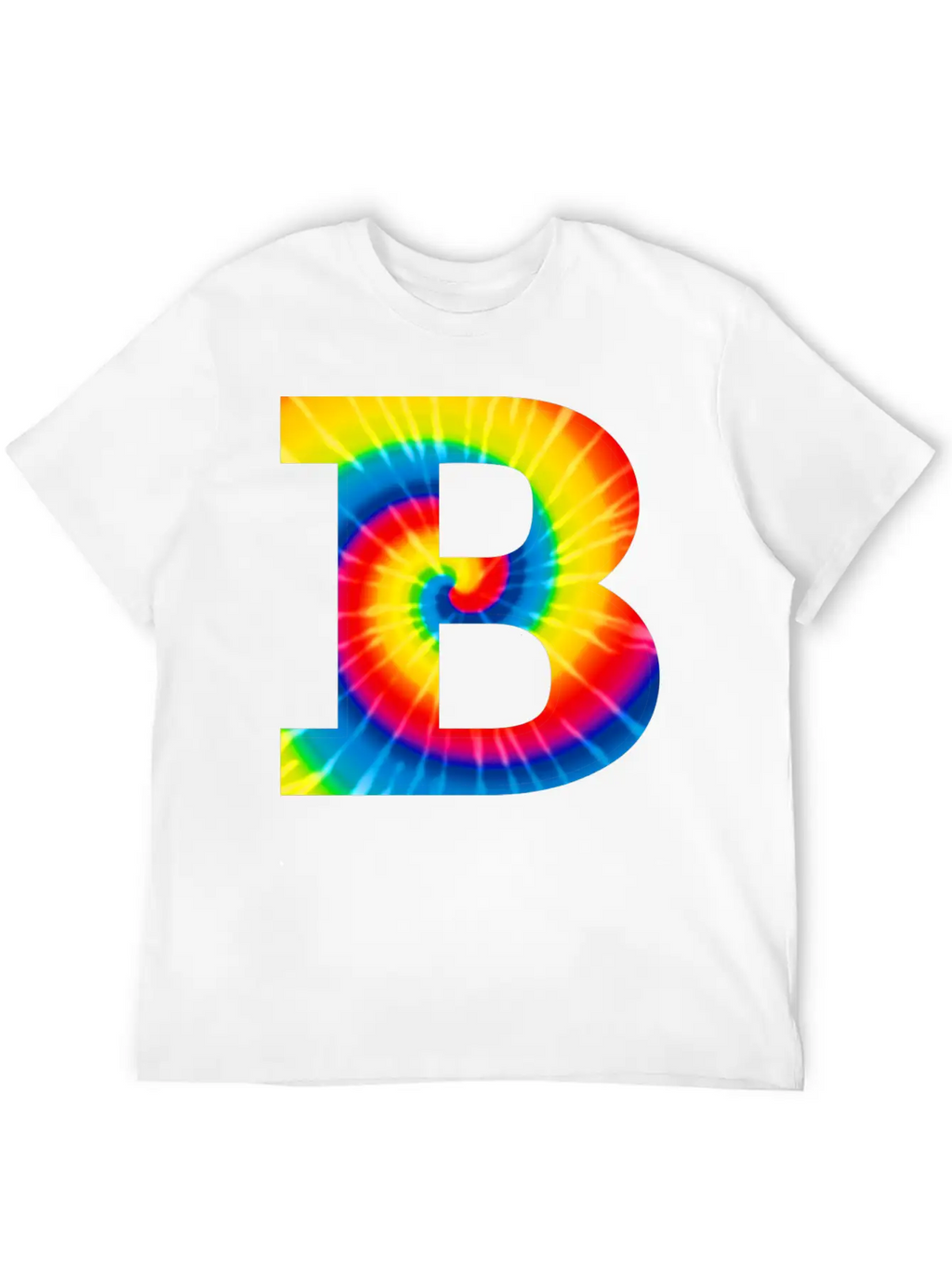 B Letter Tie Dye Classic Cotton Tee – Unisex Comfort For Any Season