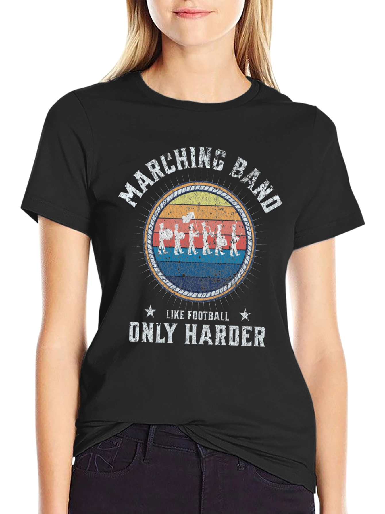 Marching Band Like Football Only Harder T-Shirt