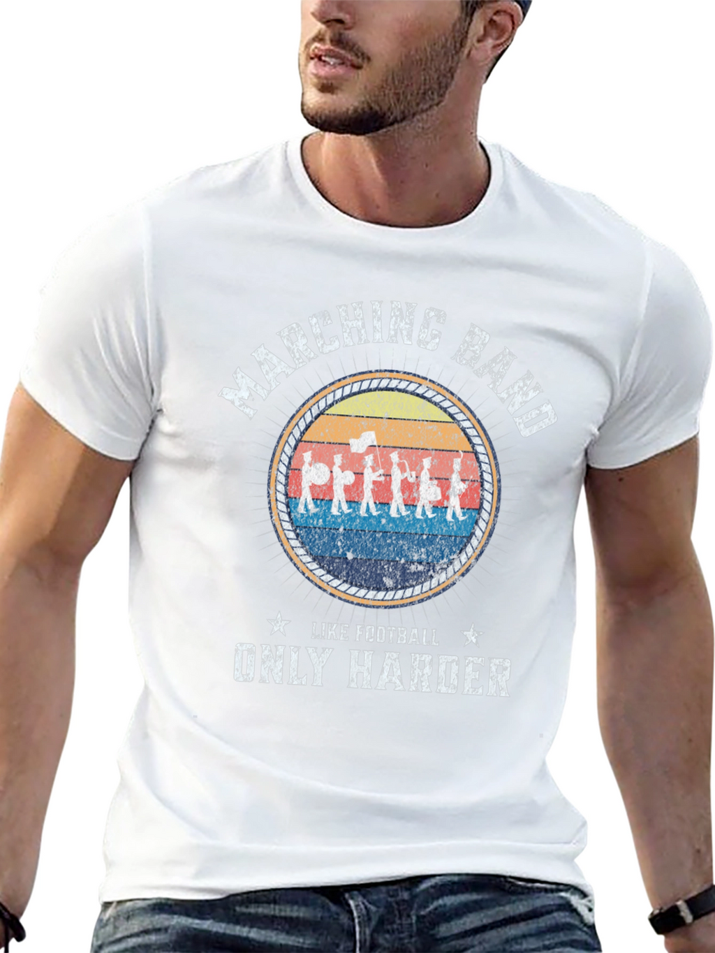 Marching Band Like Football Only Harder T-Shirt