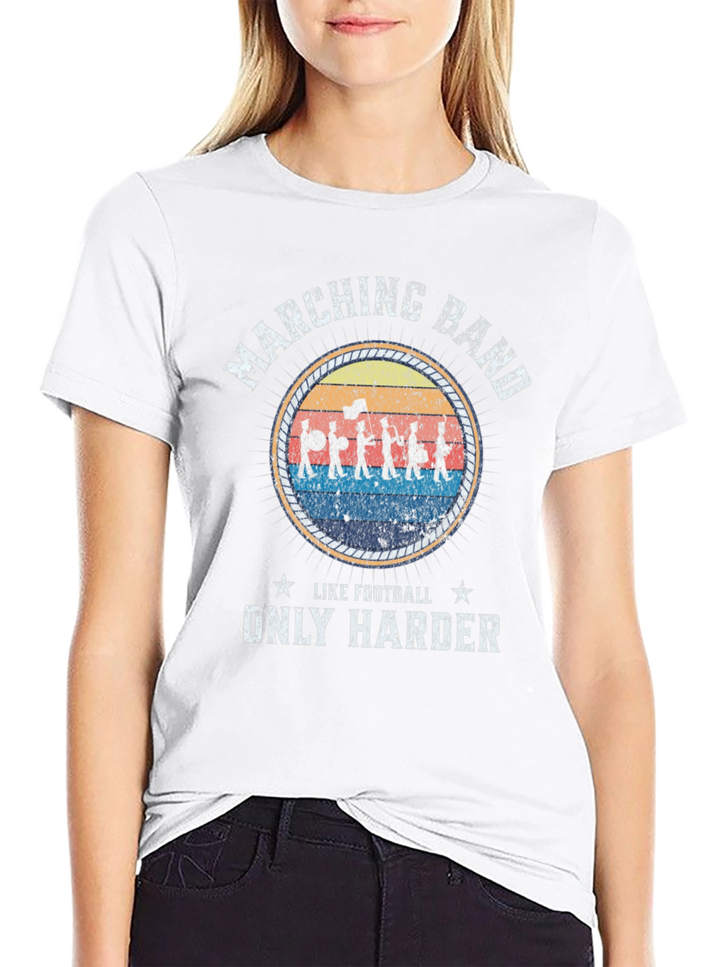 Marching Band Like Football Only Harder T-Shirt