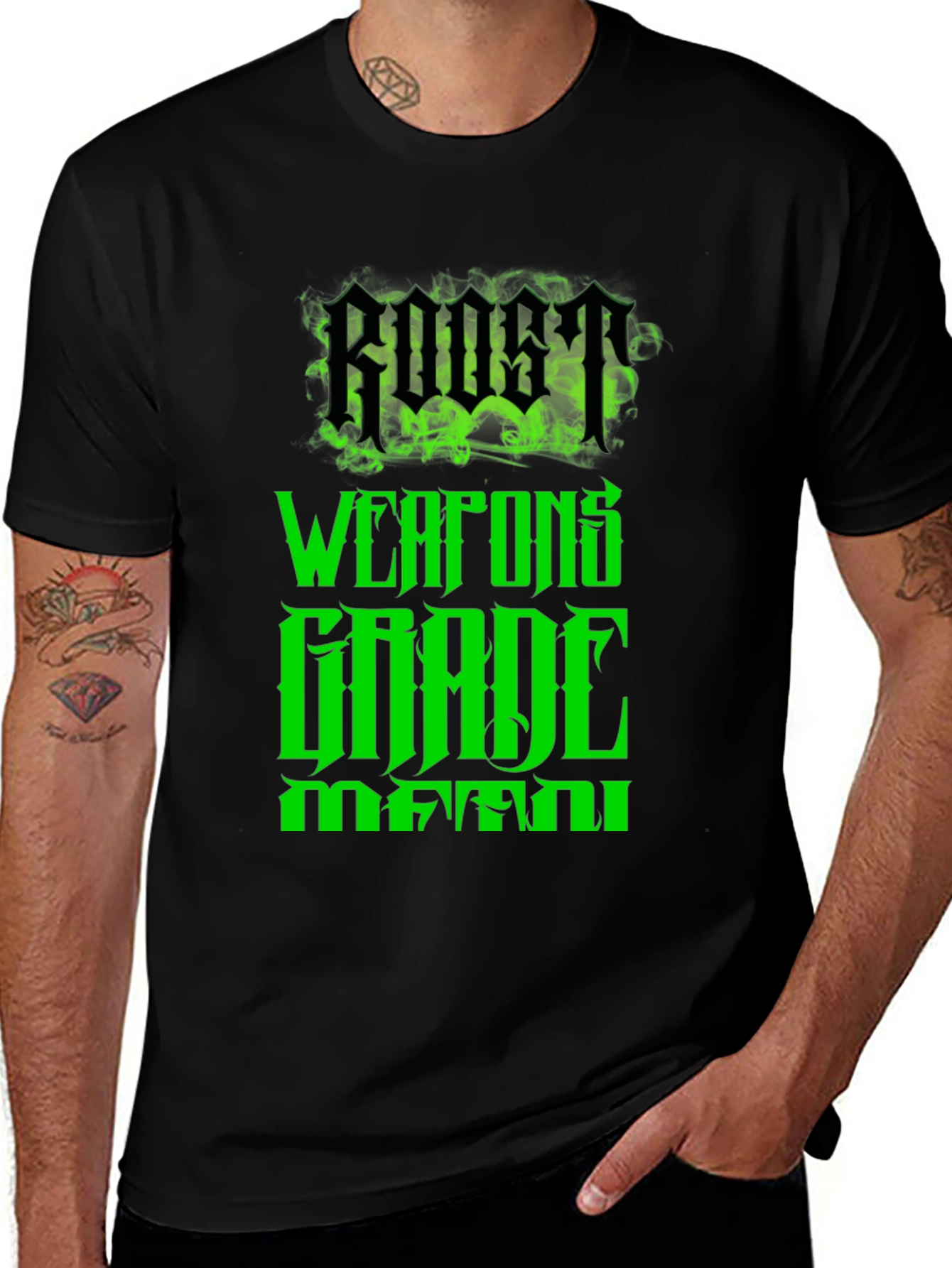Roost Weapons Grade Mutant Black Graphic Tee