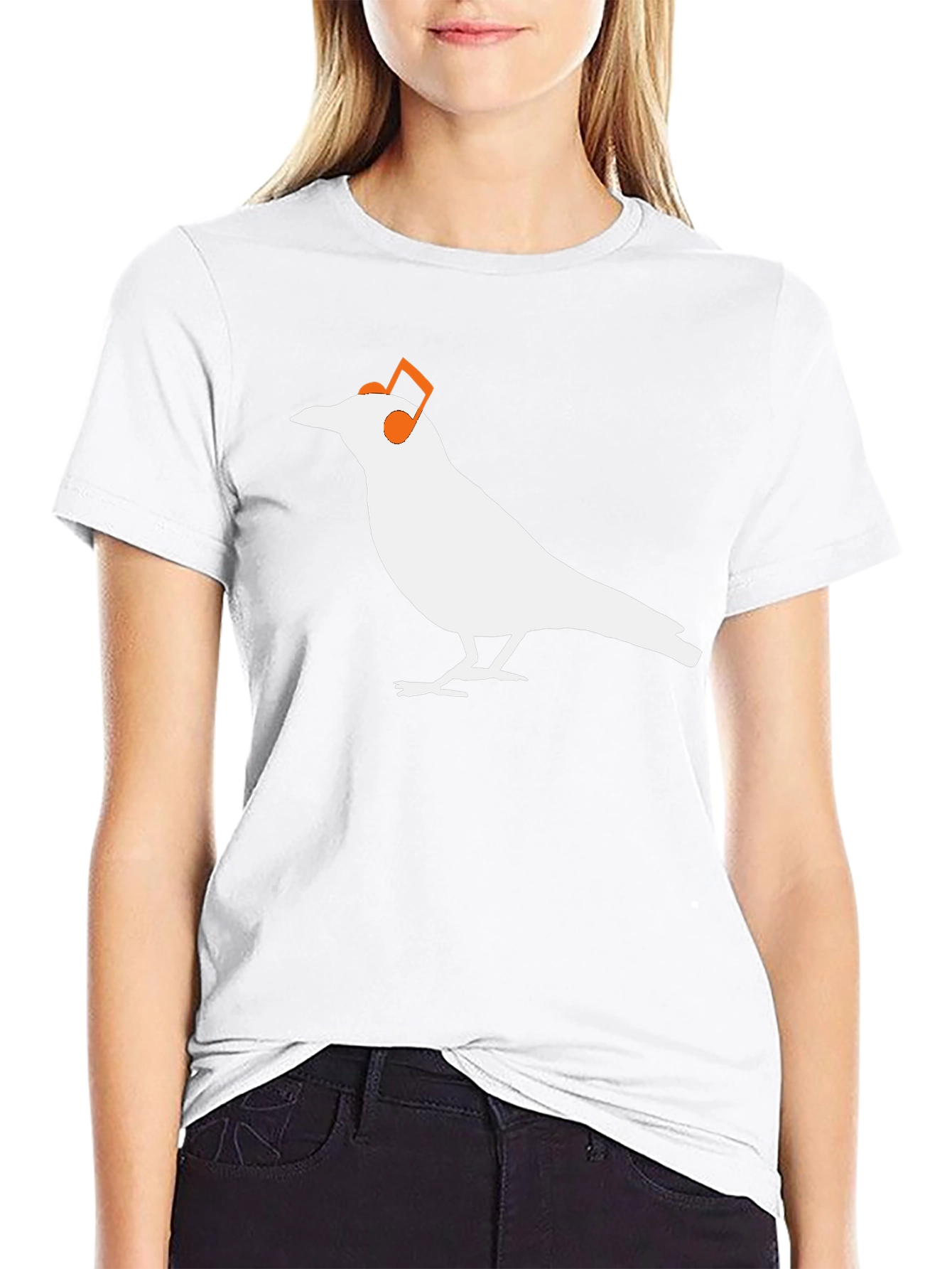 Bird with Headphones Graphic T-Shirt
