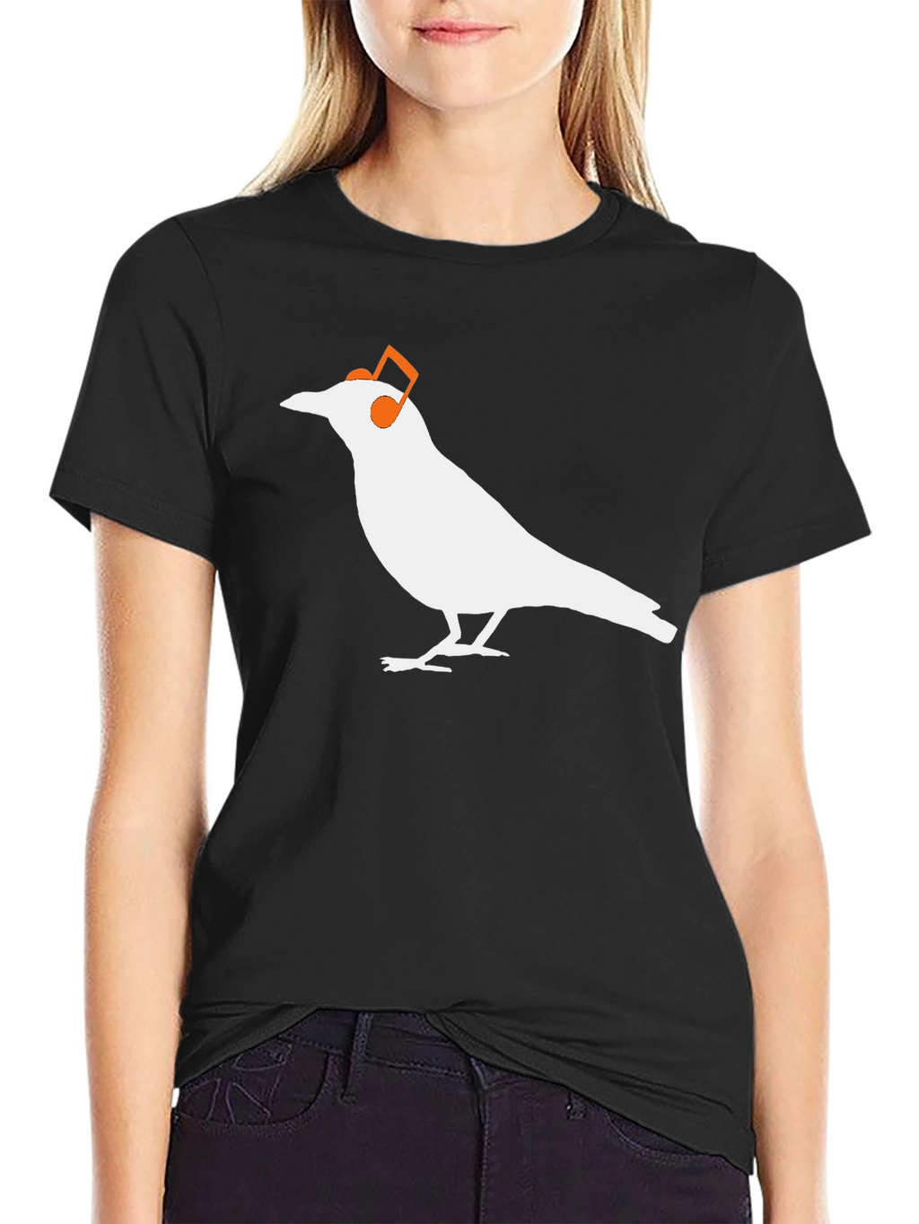 Bird with Headphones Graphic T-Shirt