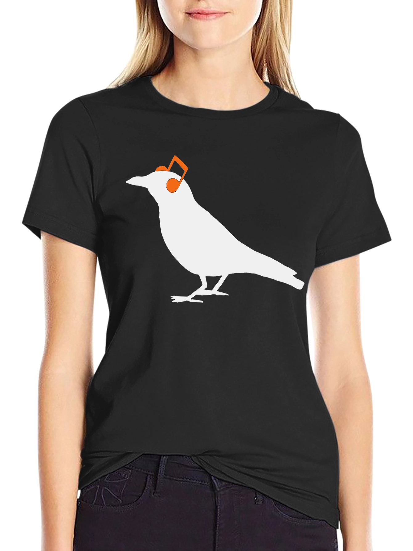 Bird with Headphones Graphic T-Shirt