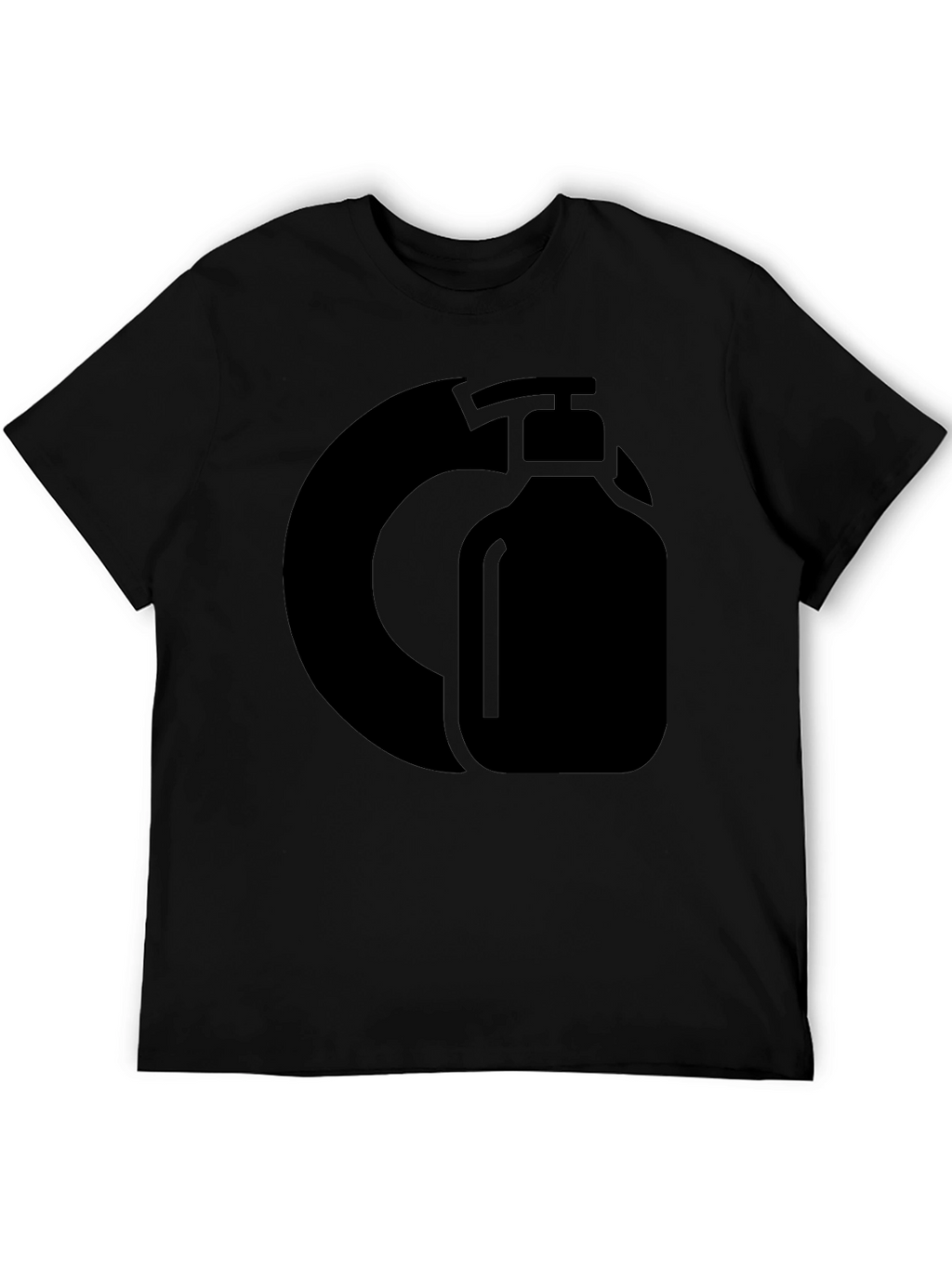 Black Graphic Tee - Hand Sanitizer Design