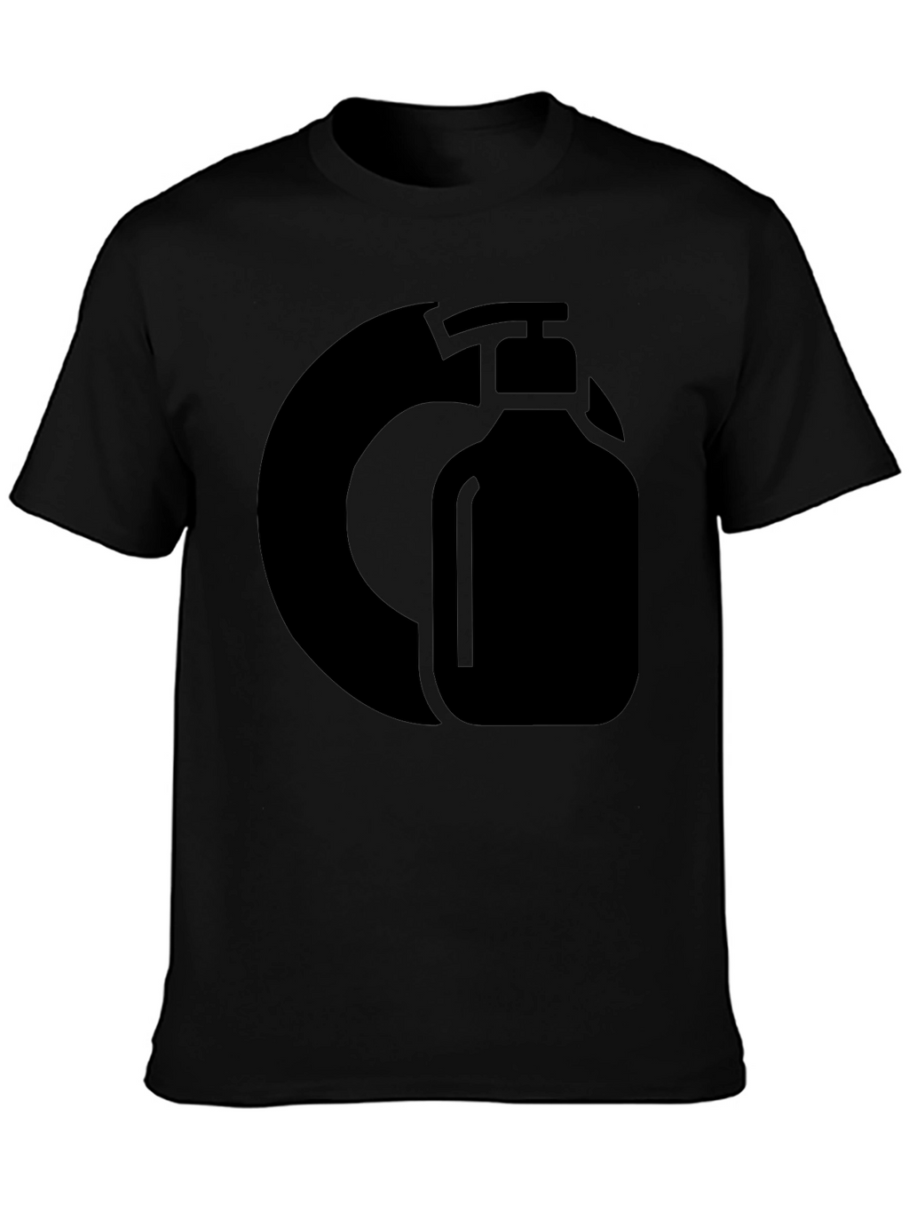 Black Graphic Tee - Hand Sanitizer Design