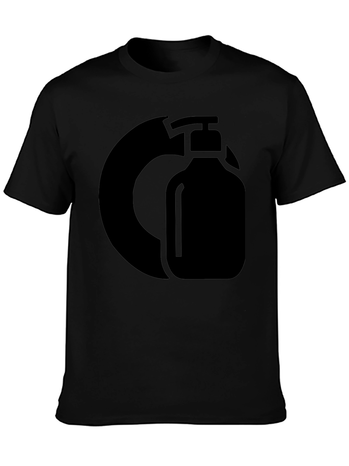 Black Graphic Tee - Hand Sanitizer Design