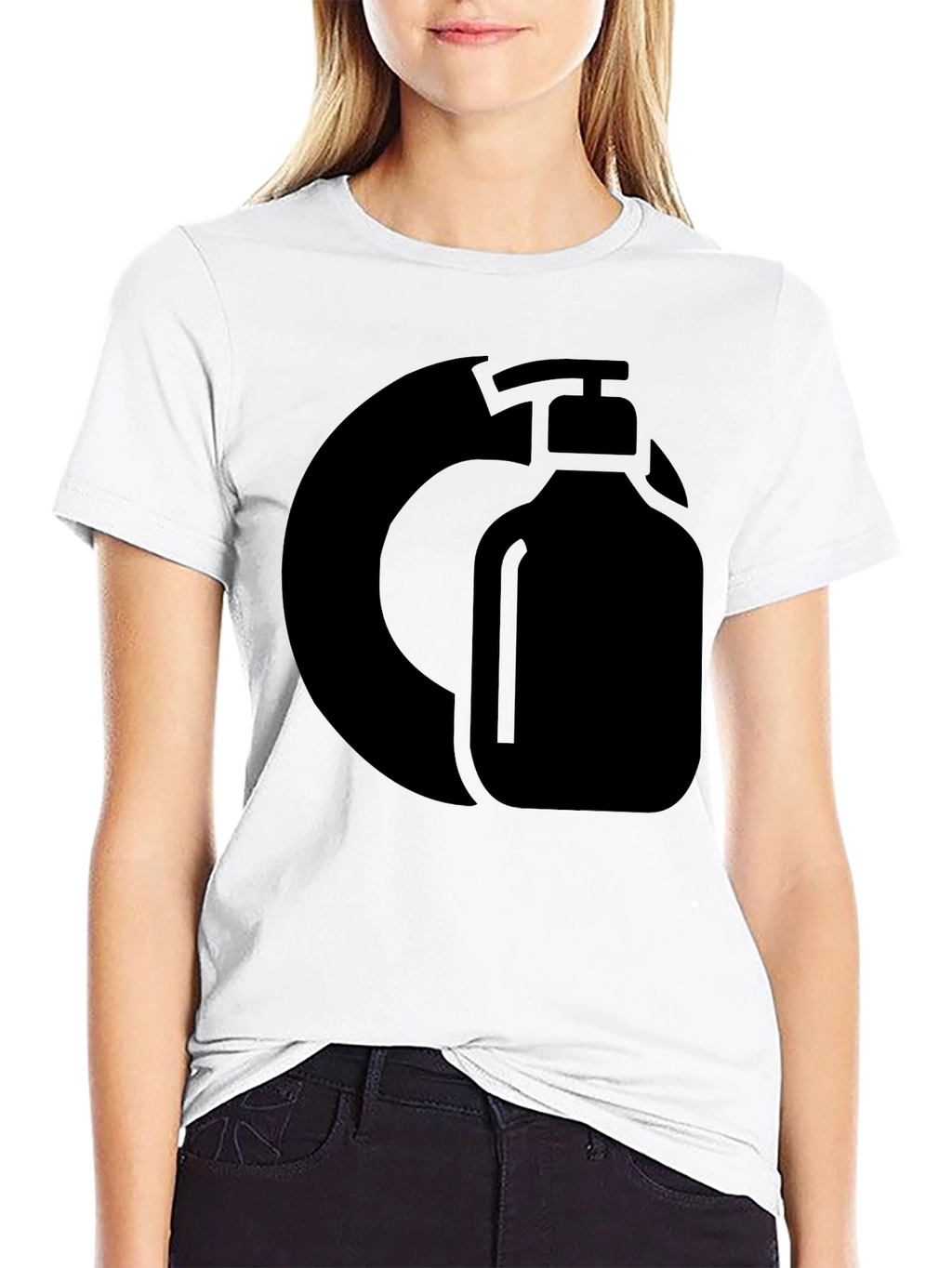 Black Graphic Tee - Hand Sanitizer Design