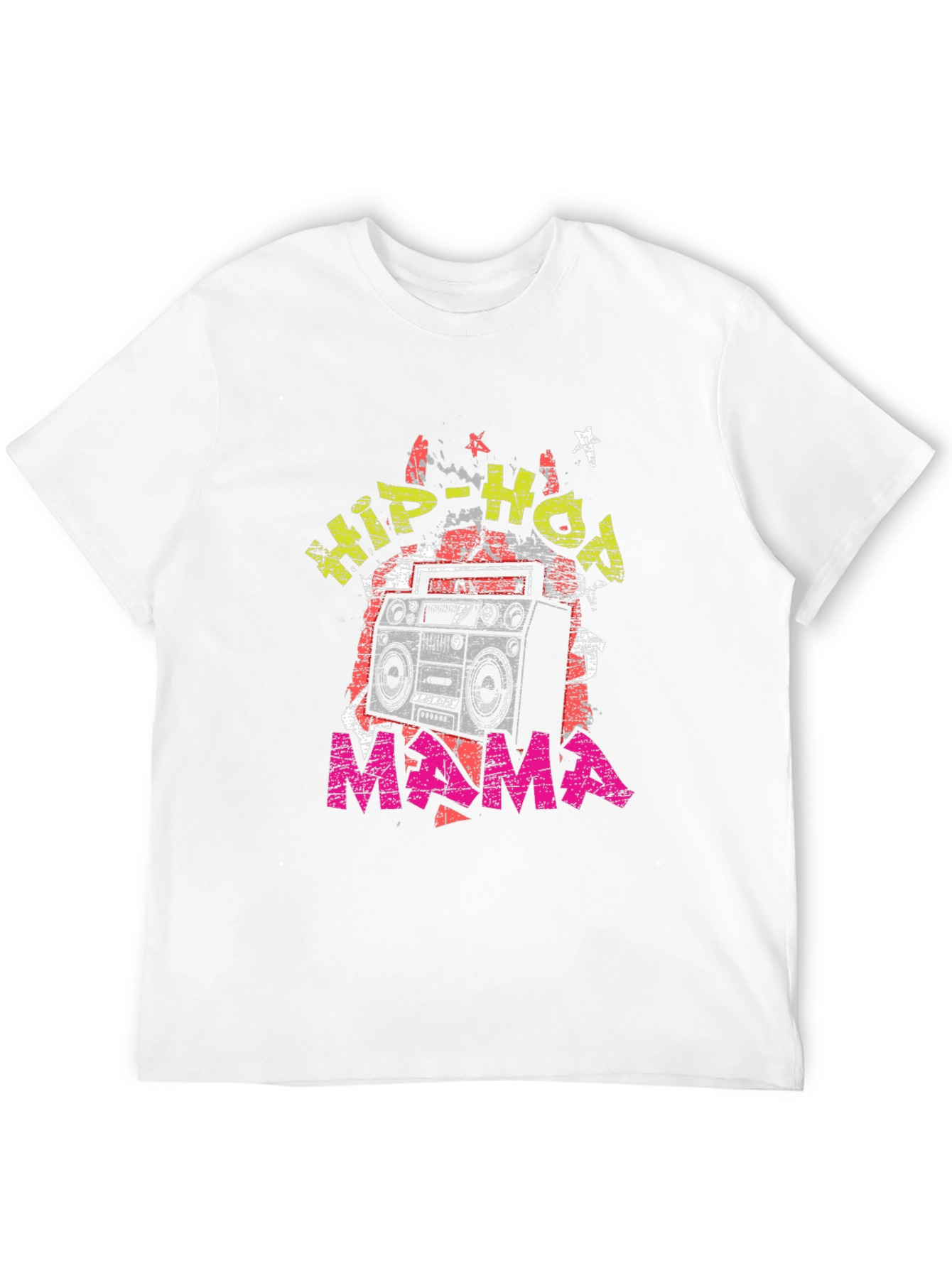 Hip-Hop Mama Graphic T-Shirt - Retro Boombox Design