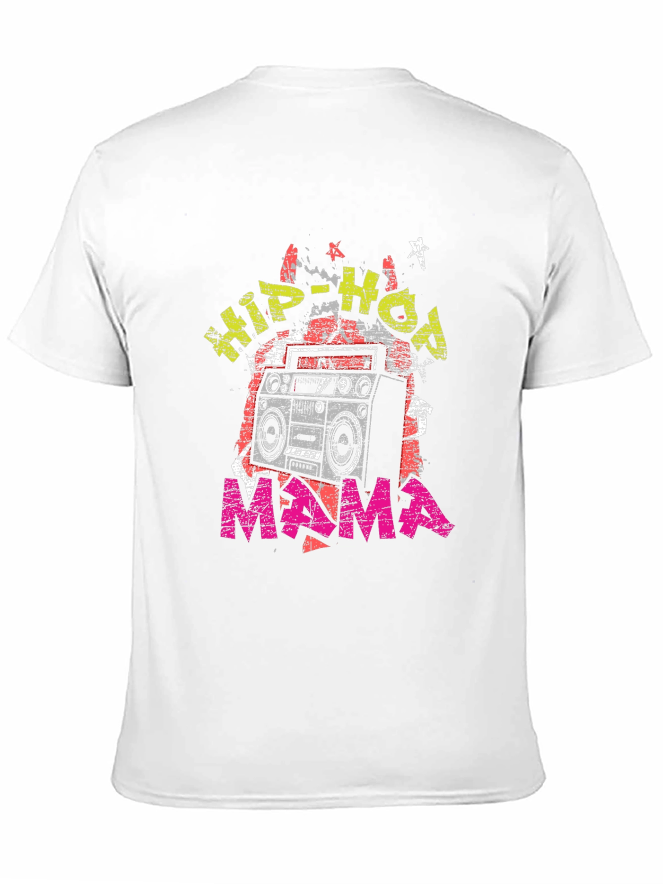 Hip-Hop Mama Graphic T-Shirt - Retro Boombox Design