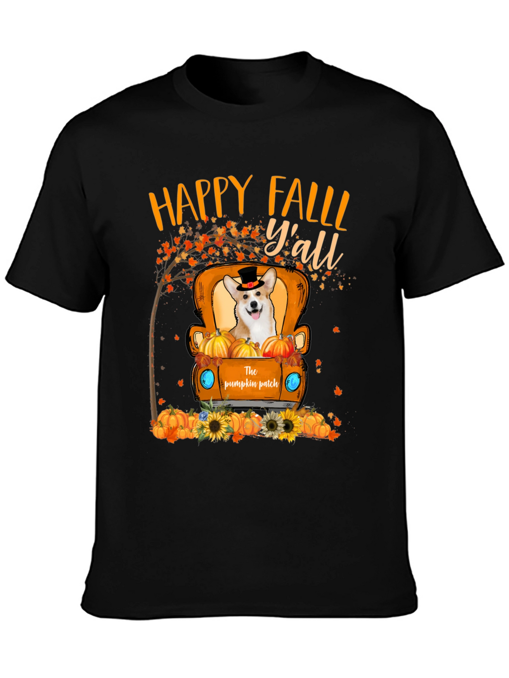 Happy Fall Yall Pumpkin Patch Dog T-Shirt