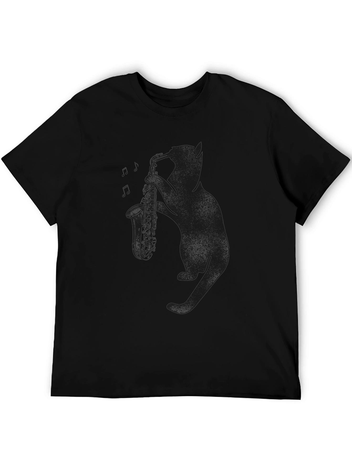 Classic Black Saxophone Silhouette Tee