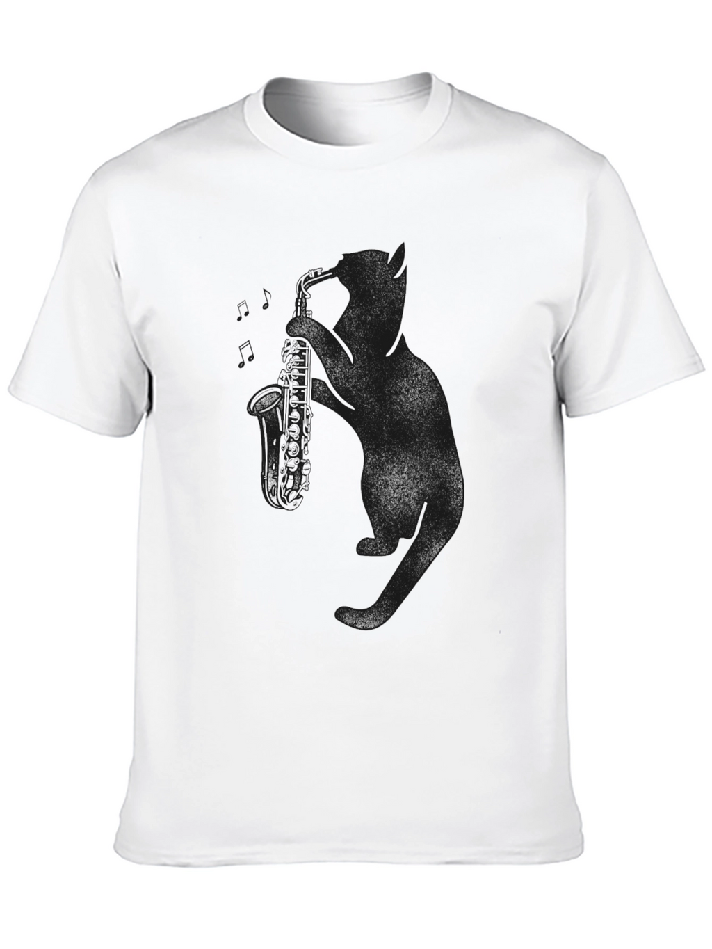 Classic Black Saxophone Silhouette Tee