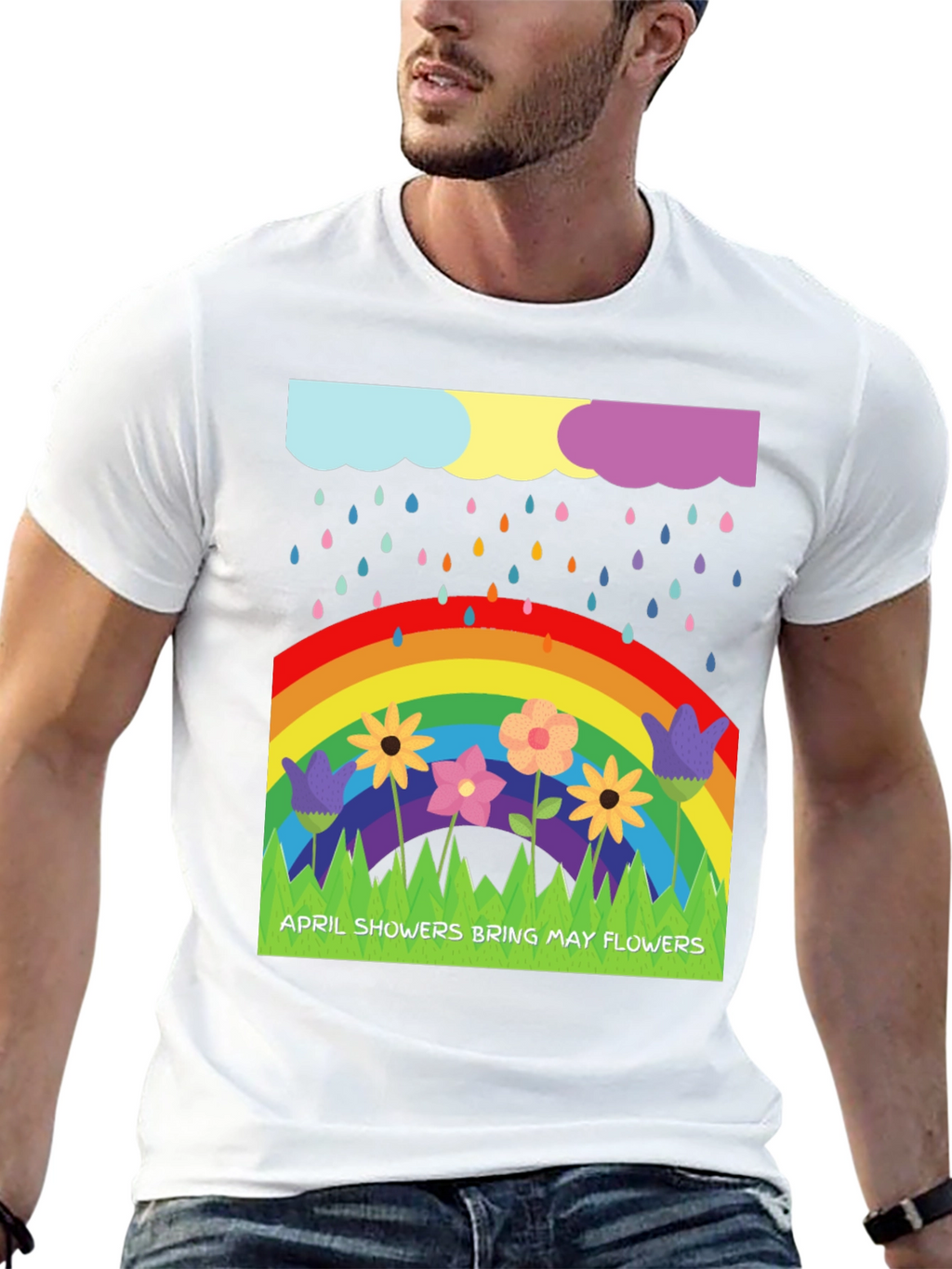 April Showers Bring May Flowers Graphic T-Shirt