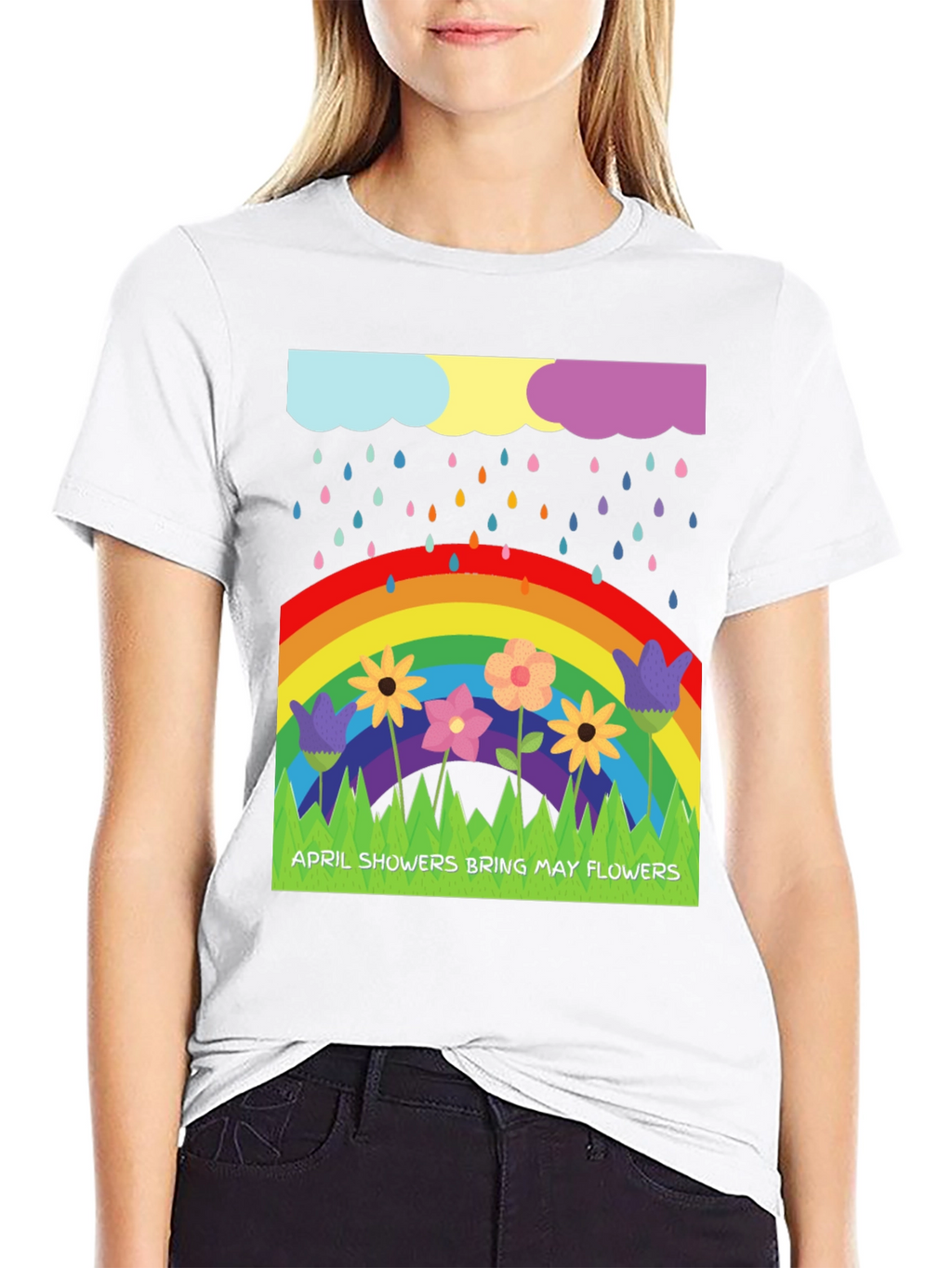April Showers Bring May Flowers Graphic T-Shirt