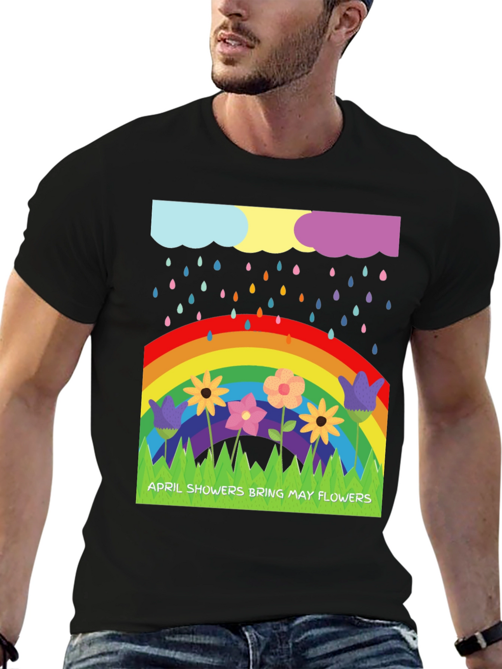 April Showers Bring May Flowers Graphic T-Shirt