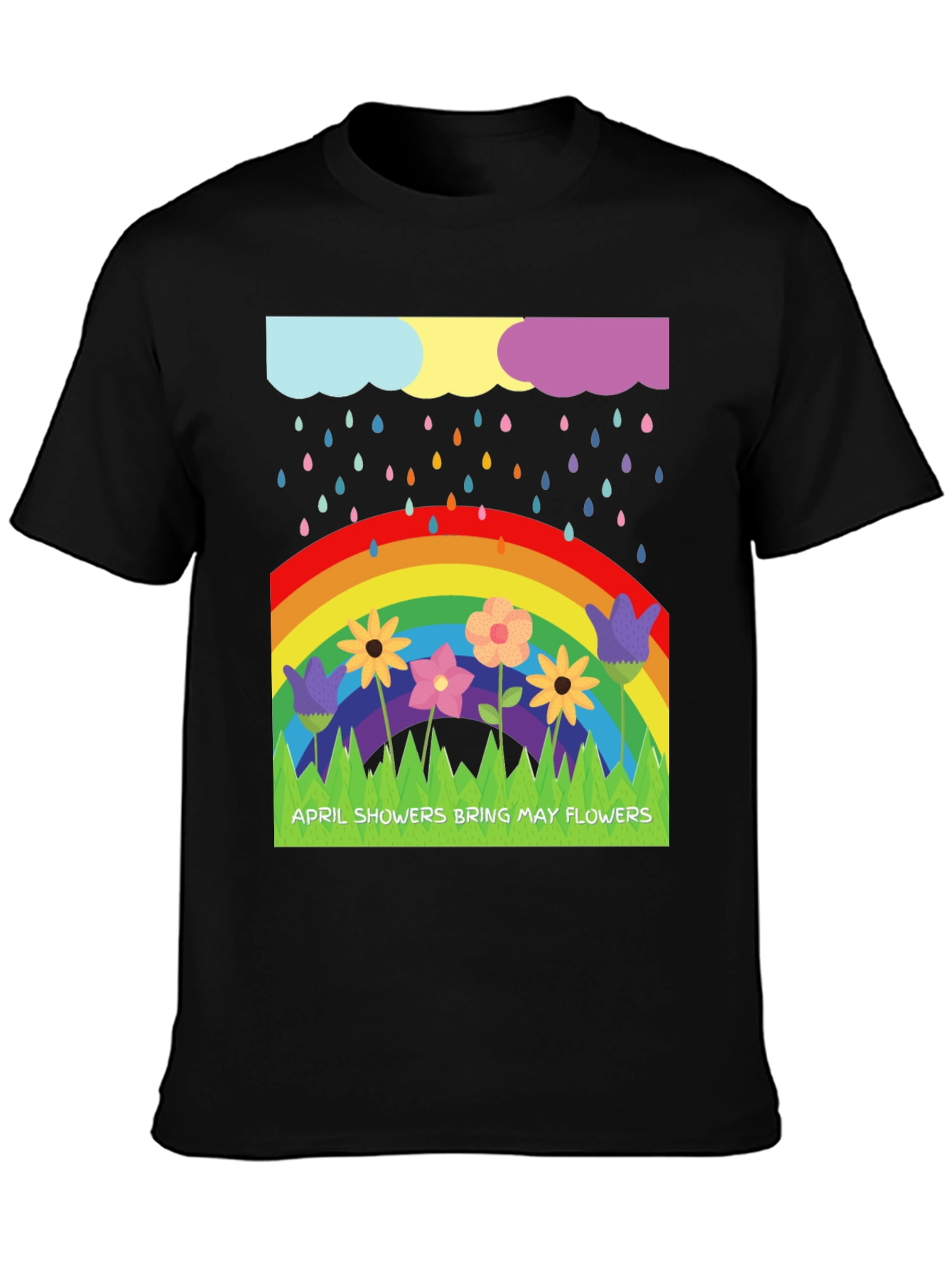 April Showers Bring May Flowers Graphic T-Shirt