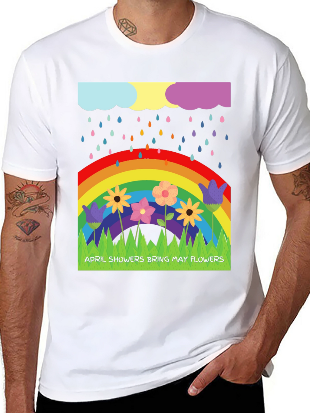 April Showers Bring May Flowers Graphic T-Shirt