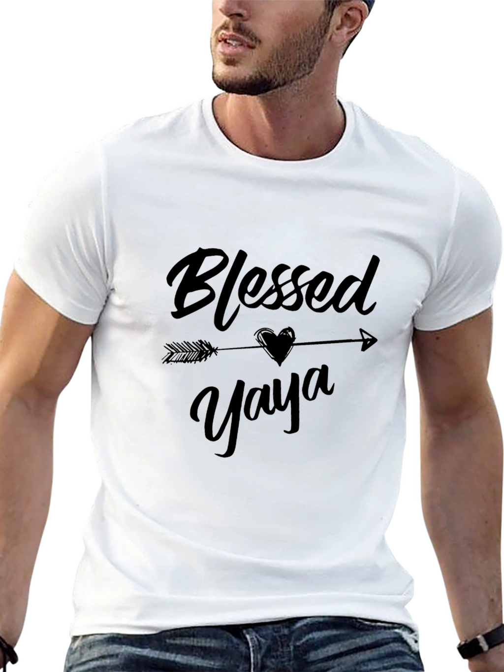 Blessed Yaya Graphic T-Shirt - Black