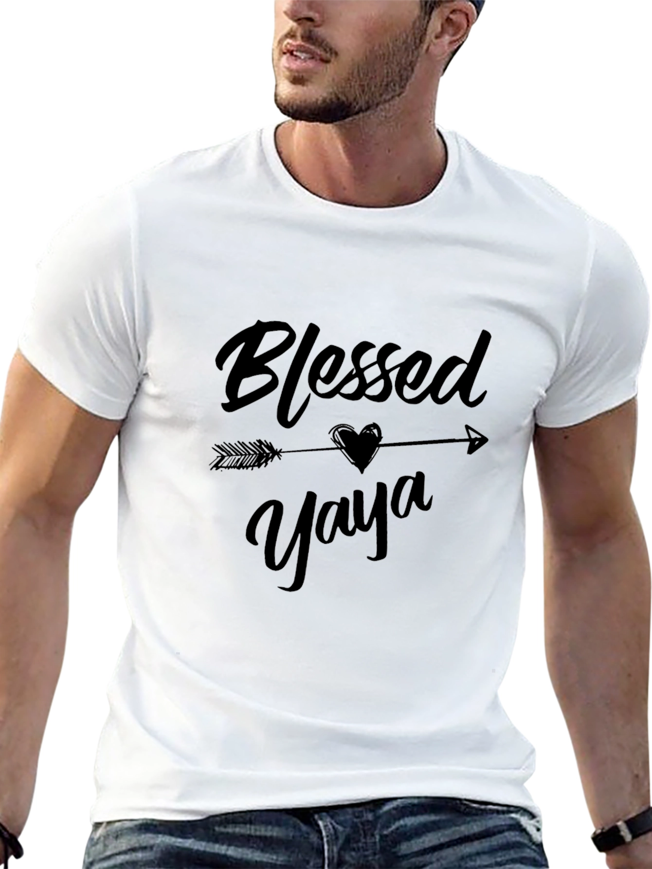Blessed Yaya Graphic T-Shirt - Black