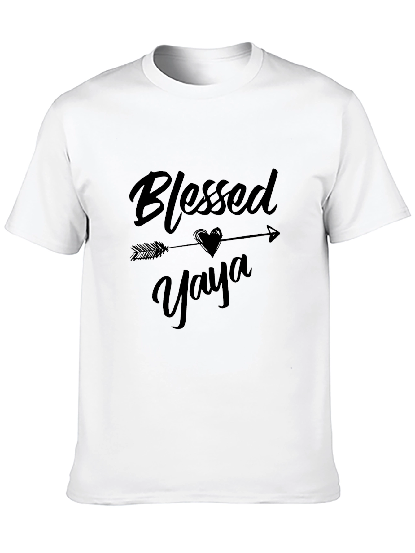 Blessed Yaya Graphic T-Shirt - Black