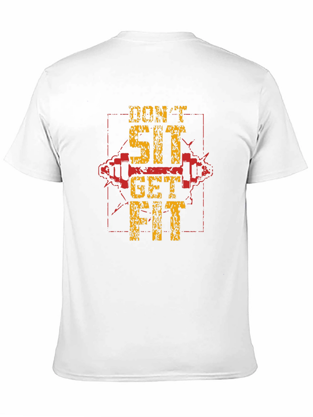 Dont Sit Get Fit Black Graphic T-Shirt