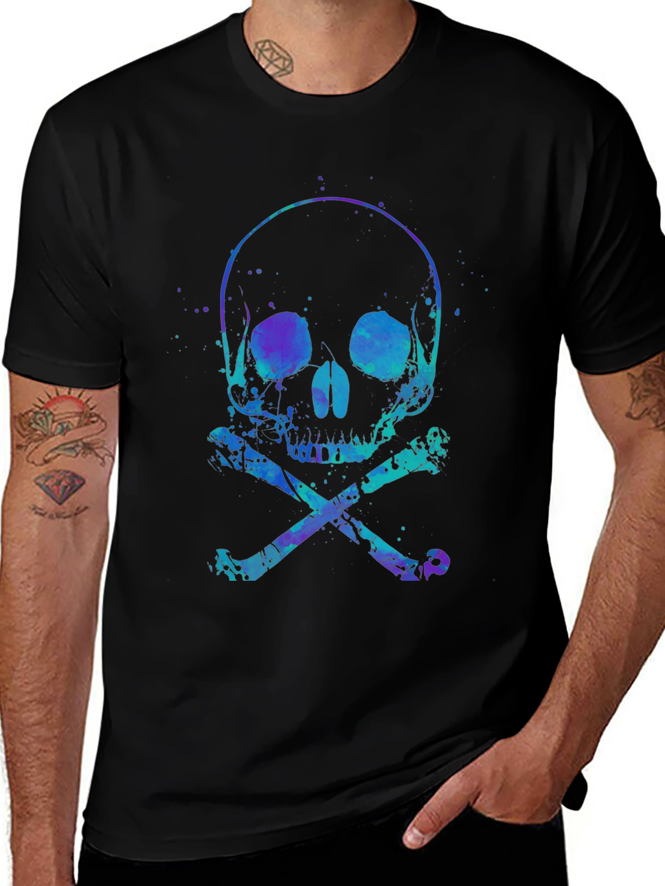 Skull & Crossbones Graphic Tee - Cool Design