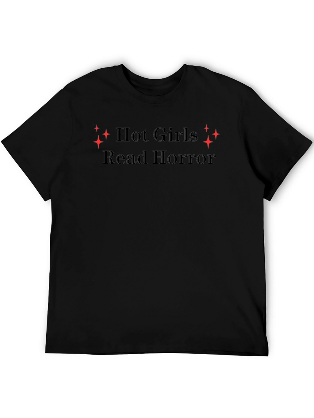 Hot Girls Read Horror Black Tee