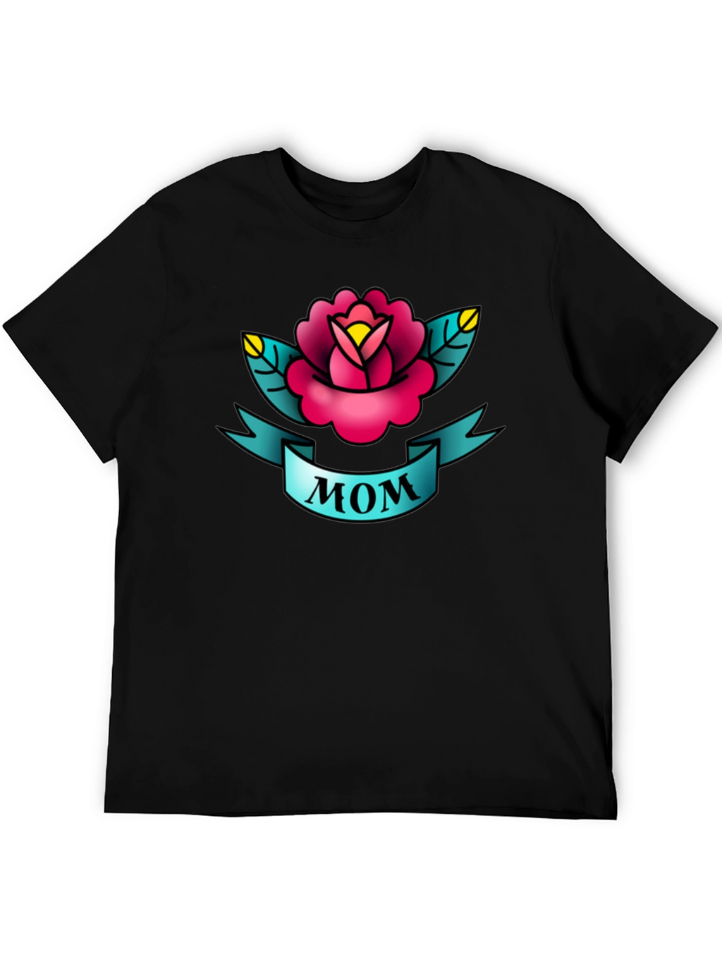 Mom Tattoo Style Rose Graphic Tee