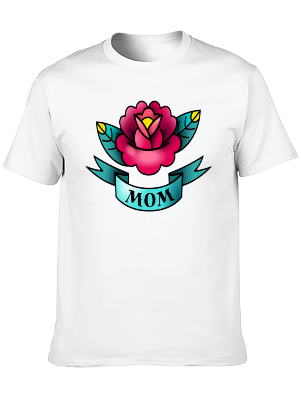 Mom Tattoo Style Rose Graphic Tee