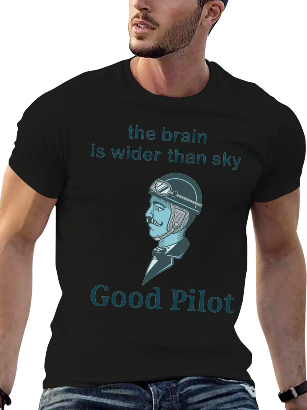 Good Pilot T-Shirt - Brain Wider Than Sky