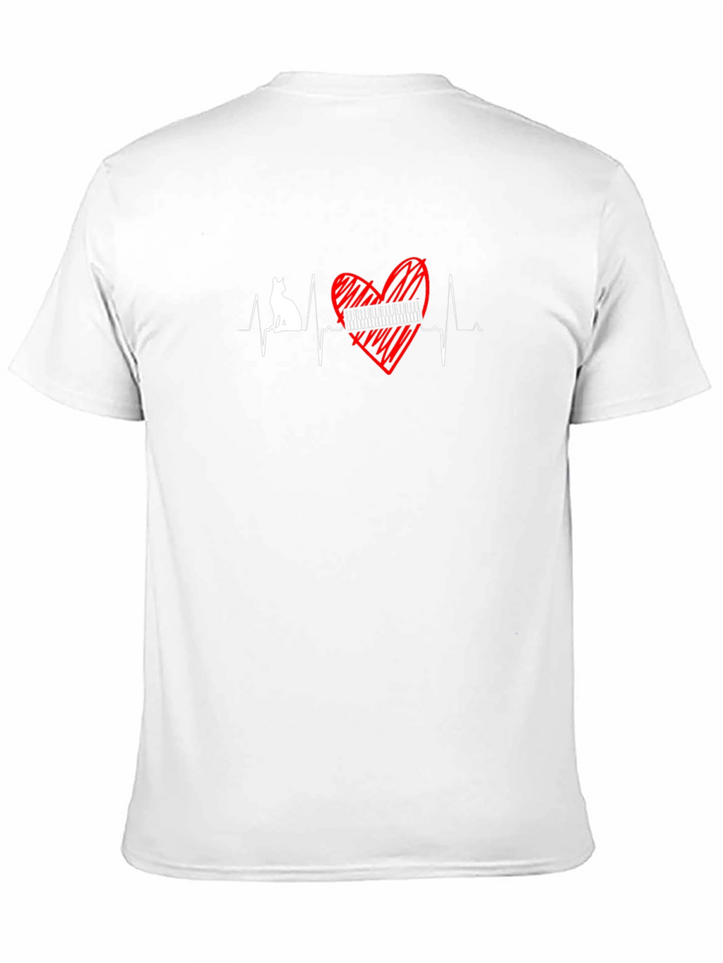 Cat Piano Heartbeat T-Shirt