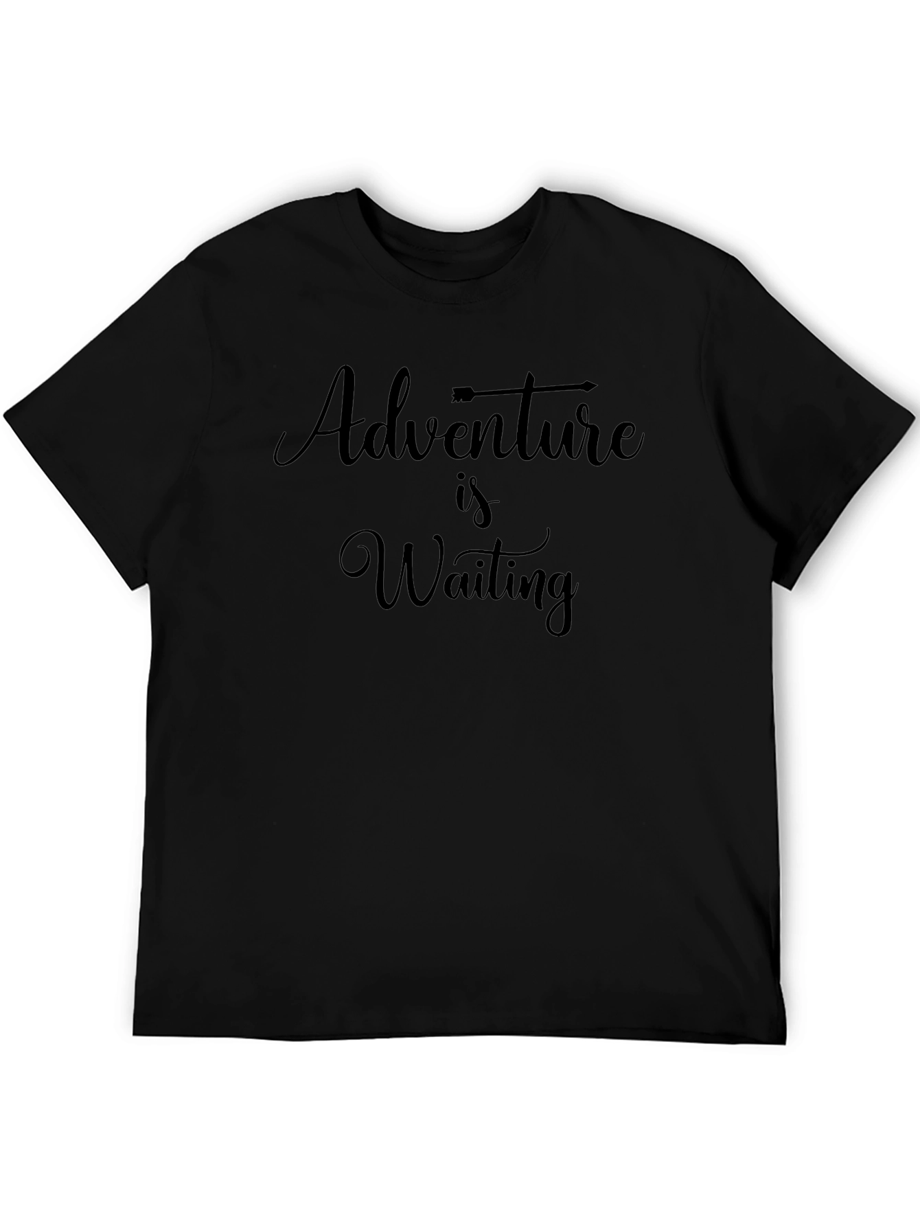 Adventure Awaits Graphic Tee - Mens Black T-Shirt