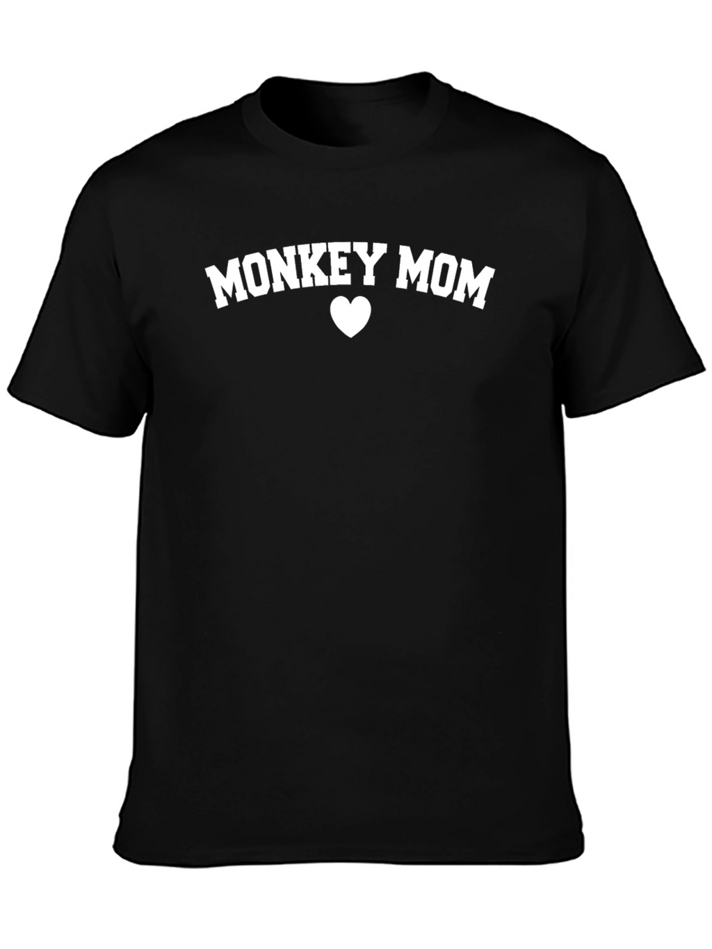 Monkey Mom Graphic T-Shirt - Black Cotton Tee
