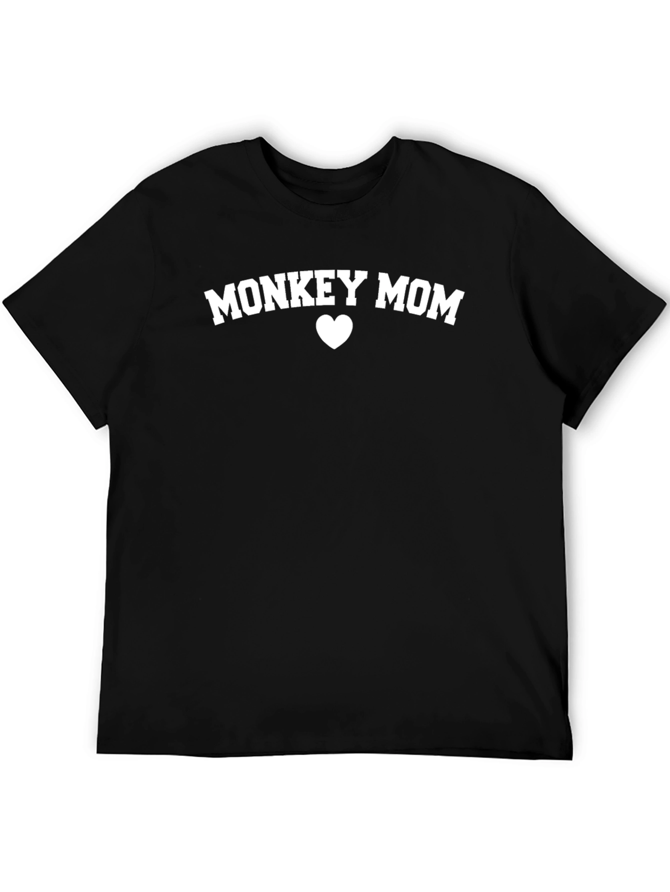 Monkey Mom Graphic T-Shirt - Black Cotton Tee